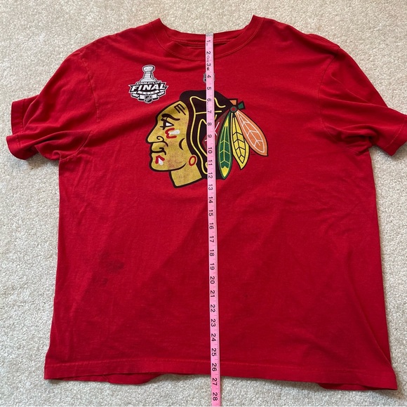 Chicago Blackhawks Shirt Mens Extra Large Red NHL Hockey 2010 Championship Toews - Picture 9 of 12